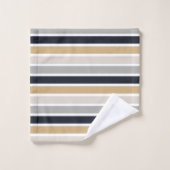 Grau, Schwarz und Tan Badhandtuch Set (Waschlappen)