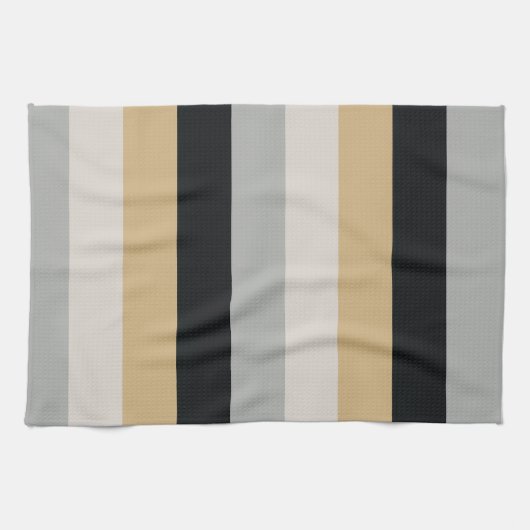 Grau, Schwarz und Tan Geschirrtuch (Horizontal)