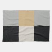 Grau, Schwarz und Tan Geschirrtuch (Horizontal)