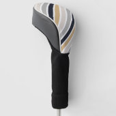 Grau, Schwarz und Tan Golf Headcover (angewinkelt)