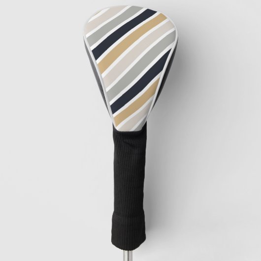 Grau, Schwarz und Tan Golf Headcover (Vorderseite)
