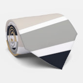 Grau, Schwarz und Tan Krawatte (Gerollt)