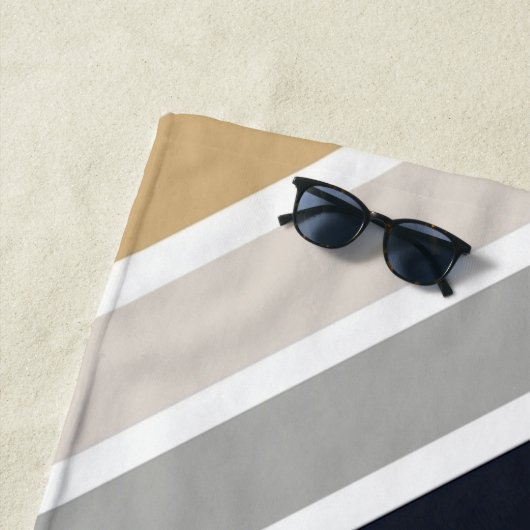 Grau, Schwarz und Tan Strandtuch (Beispiel)