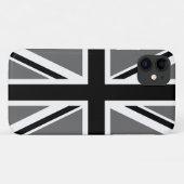 Grau Schwarz und Union Jack Union Jack Case-Mate iPhone Hülle (Rückseite (Horizontal))