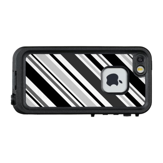 Grau, schwarz, weiß LifeProof iPhone hülle (Rückseite (Horizontal))