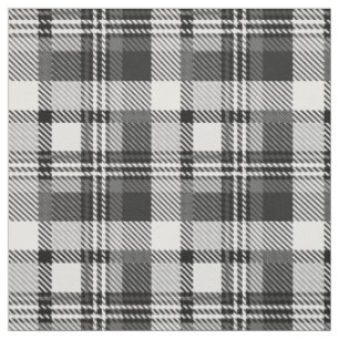 Grau Schwarz Weiß Madras Karo Design Stoff