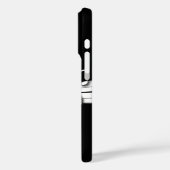Grau-Schwarz-Weiß-Noten Case-Mate iPhone Hülle (Rückseite / Links)