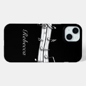 Grau-Schwarz-Weiß-Noten Case-Mate iPhone Hülle (Rückseite (Horizontal))