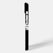 Grau-Schwarz-Weiß-Noten Case-Mate iPhone Hülle (Rückseite / Links)