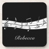 Grau-Schwarz-Weiß-Noten Untersetzer (Vorderseite)