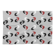 Grau, schwarz, weiß, rot - Boomerang Mod Retro