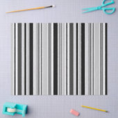 Grau, schwarz, weiß Streifen Seidenpapier (Basteln)