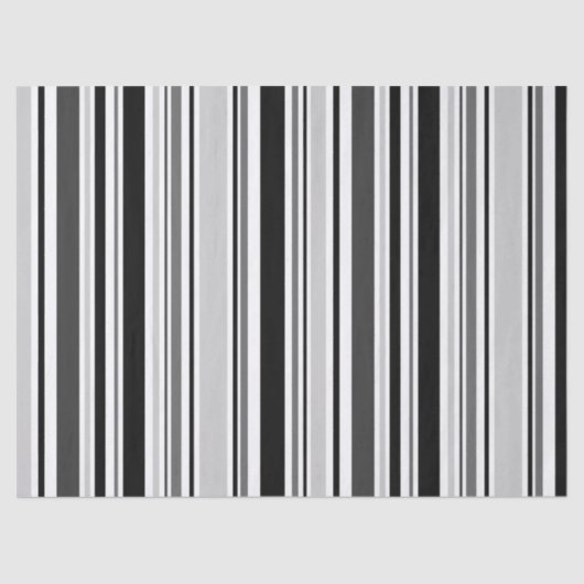 Grau, schwarz, weiß Streifen Seidenpapier (Vorderseite)