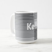 Grau, Schwarz, Weiße Streifen Kaffeetasse (Vorderseite Links)