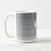 Grau, Schwarz, Weiße Streifen Kaffeetasse (Links)