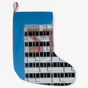 GRAU-SCHWARZE POST-LAMPE KLEINER WEIHNACHTSSTRUMPF