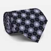 Grau-schwarze Quiltmuster Krawatte (Gerollt)