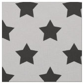 Grau schwarze Sterne Muster dekorativ Textil Stoff (Nahaufnahme)