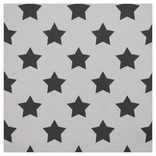 Grau schwarze Sterne Muster dekorativ Textil Stoff (Muster)