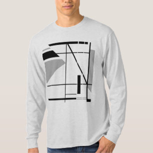 Grau Schwarze Zeitgenössische Fette Geometrische A T-Shirt