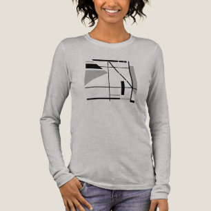 Grau Schwarze zeitgenössische kleine geometrische  Tri-Blend Shirt