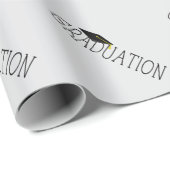 Grau schwarzer Abschluss-Text mit Kappe Geschenkpapier (Rolleneckpunkt)