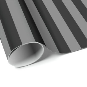 Grau/Schwarzer Streifen Geschenkpapier