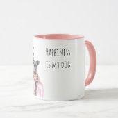 Grau Schwarzer Welpe Schwarze Hundefrau Mama Tasse (VorderseiteRechts)