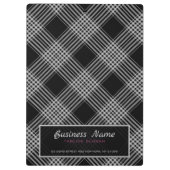 Grau-schwarzes Karomuster Klemmbrett (Rückseite)