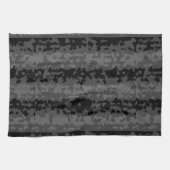 Grau Schwarzes Unregelmäßiges Abstractes Musterdes Geschirrtuch (Horizontal)