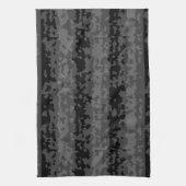Grau Schwarzes Unregelmäßiges Abstractes Musterdes Geschirrtuch (Vertikal)
