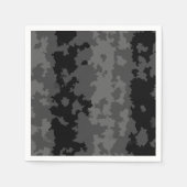 Grau Schwarzes Unregelmäßiges Abstractes Musterdes Serviette (Vorderseite)