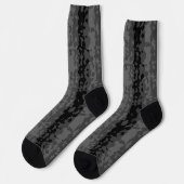 Grau Schwarzes Unregelmäßiges Abstractes Musterdes Socken (Linkes Detail)