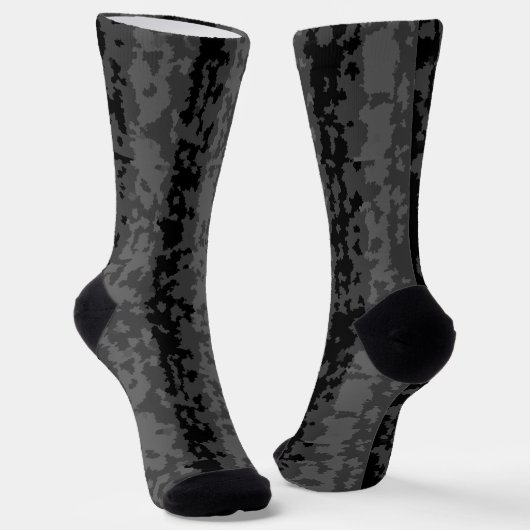 Grau Schwarzes Unregelmäßiges Abstractes Musterdes Socken (Gewinkelt)