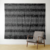 Grau Schwarzes Unregelmäßiges Abstractes Musterdes Wandteppich (Beispiel (Horizontal))