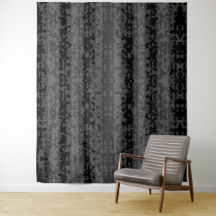 Grau Schwarzes Unregelmäßiges Abstractes Musterdes Wandteppich