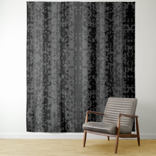 Grau Schwarzes Unregelmäßiges Abstractes Musterdes Wandteppich (Beispiel)
