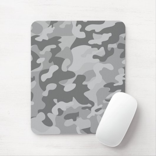 Grau-Silber-Camouflage aus Schiefer Mousepad (Mit Mouse)