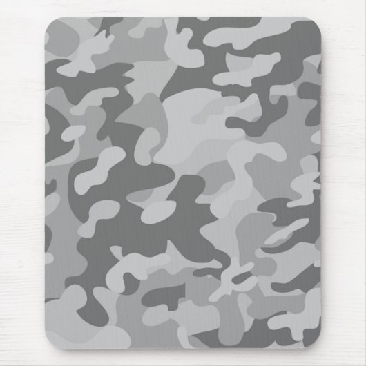 Grau-Silber-Camouflage aus Schiefer Mousepad (Vorne)
