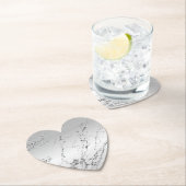 Grau silber glitzerndes falsches Glitter Untersetzer (Vor Ort)