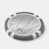 Grau Silber Glitzerndes Faux Glitter Pokerchips (Einzeln)