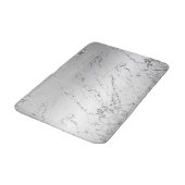 Grau Silber Glitzerndes Kunstglitter Badematte (Schrägansicht)