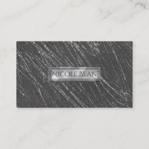 Grau & Silber Moderner Glamour Marmor Streifen Des Visitenkarte