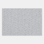 Grau-Silber-Muster Geschenkpapier Set (Vorderseite)