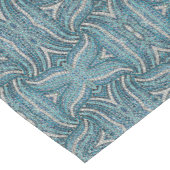 grau-silber türkis aquamarin-blau-bohemian mittelgroßer tischläufer (Ecke)