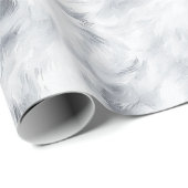 Grau Silber Weiß Geburtstag Geschenkpapier (Rolleneckpunkt)
