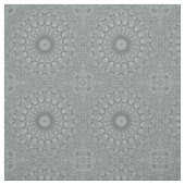 Grau-silbernes Mandala-Musterdesign Stoff (Muster)