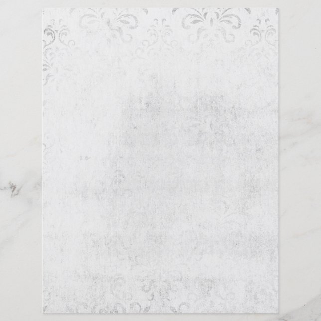 Grau-silbernes Vintage-Musterpapier (Vorderseite)