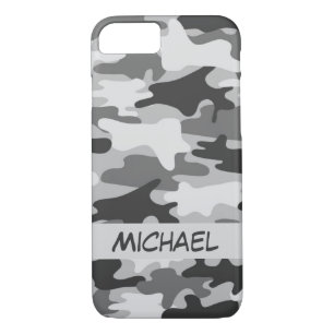 Grau Silver Camouflage Camouflage Personalisierter Case-Mate iPhone Hülle