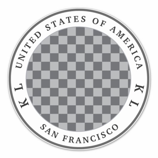 Grau & Silver Checkerboard für Ferienaufkleber Aufkleber (Vorderseite)